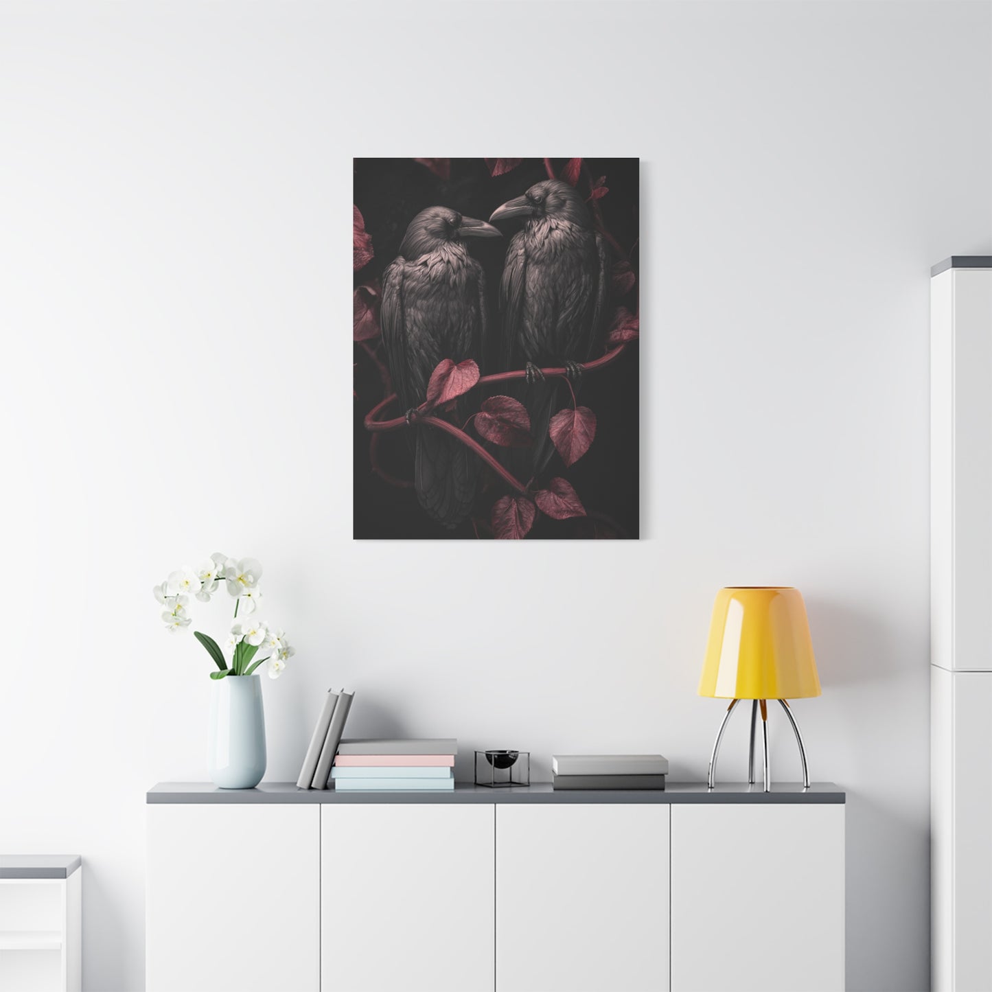 Pair of Ravens Gothic Romance Wall Art & Canvas Print