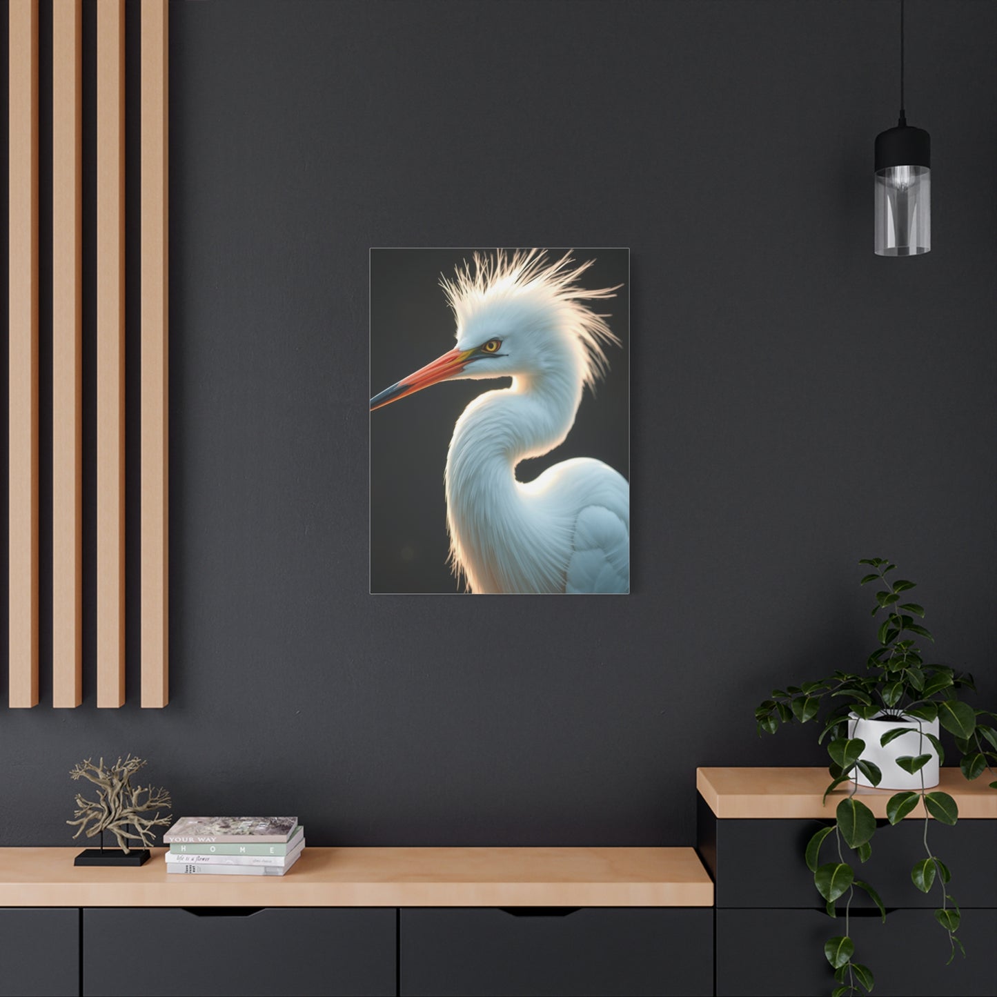 Vision Egret Art Art Wall Art & Canvas Print