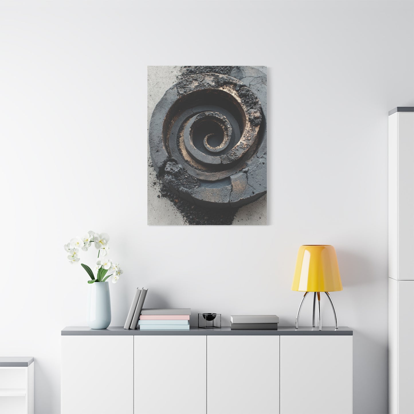 Industrial Spiral Form Abstraction Wall Art & Canvas Print