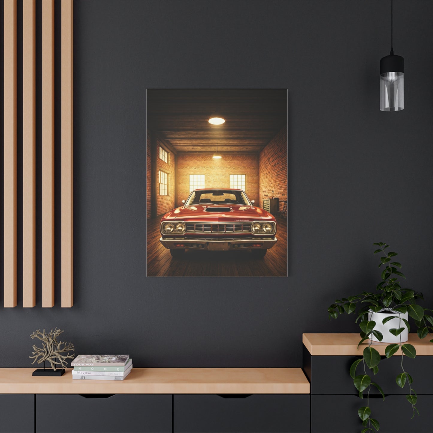 Plymouth Road Runner Tungsten Garage Wall Art & Canvas Prints