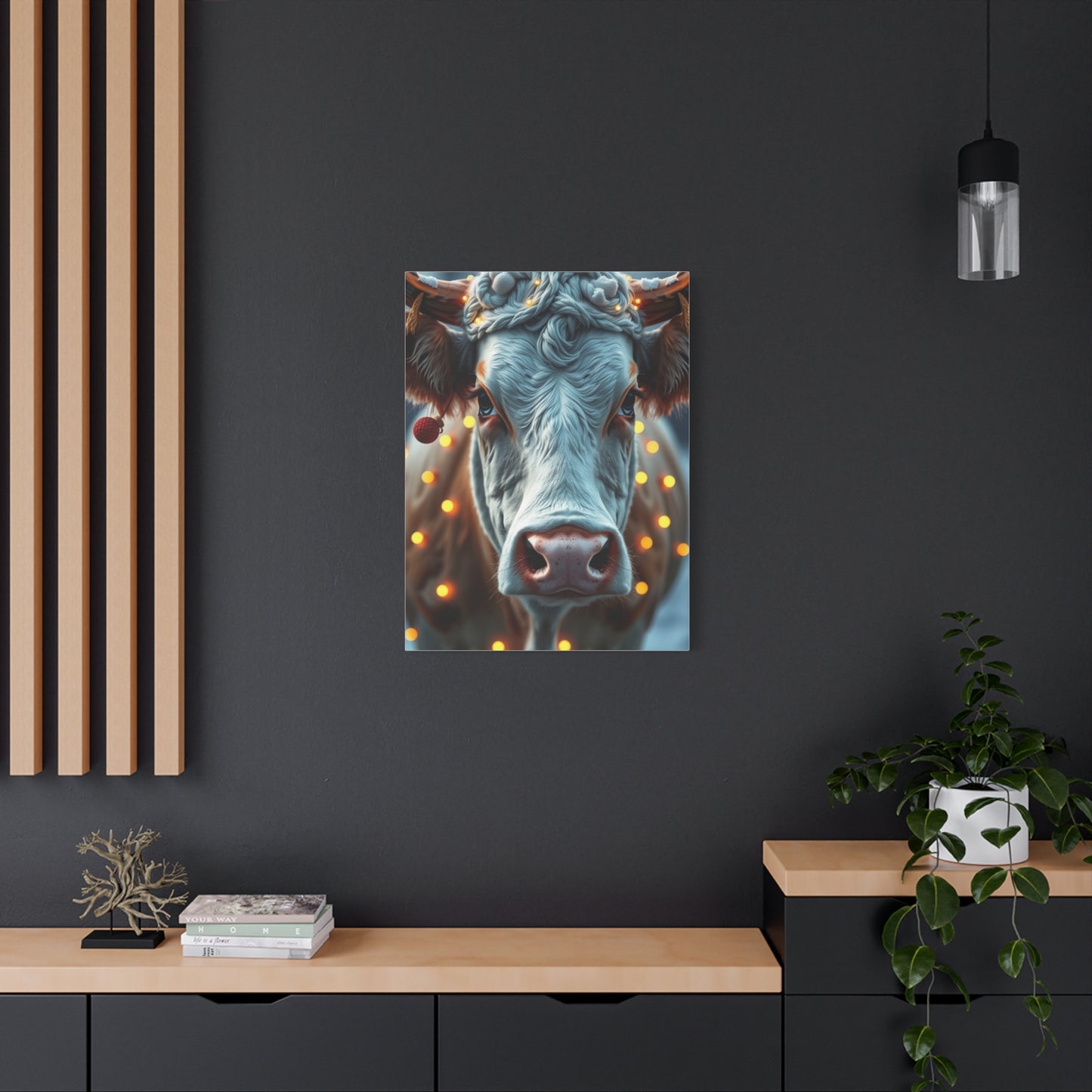 Vision Christmas Cow Art Art Wall Art & Canvas Print