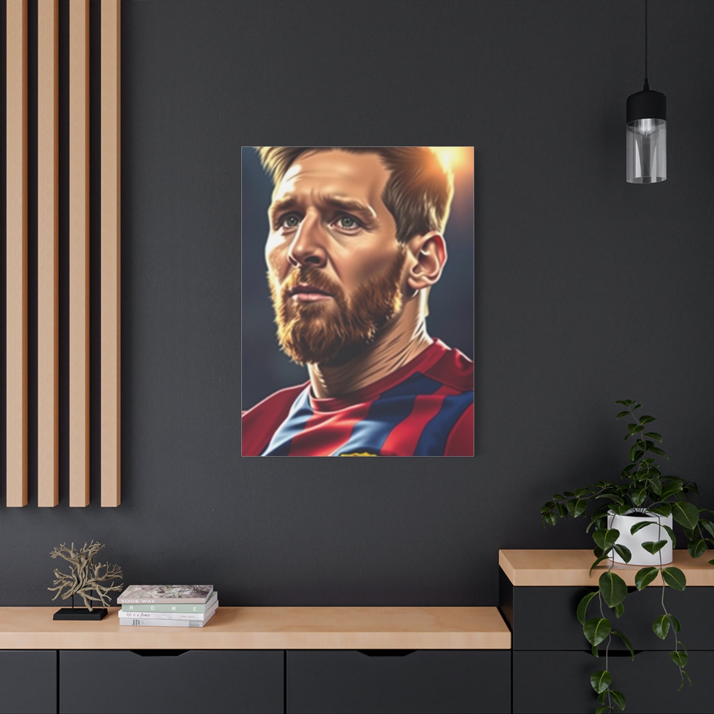 Majestic Messi Illustration Elegance Wall Art & Canvas Print