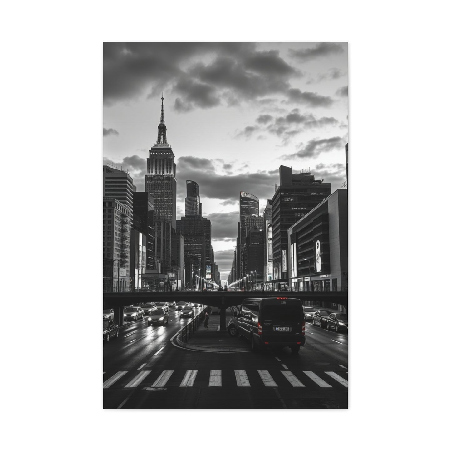 Black & White Cityscapes Art Refined Canvas Wall Art & Canvas Print