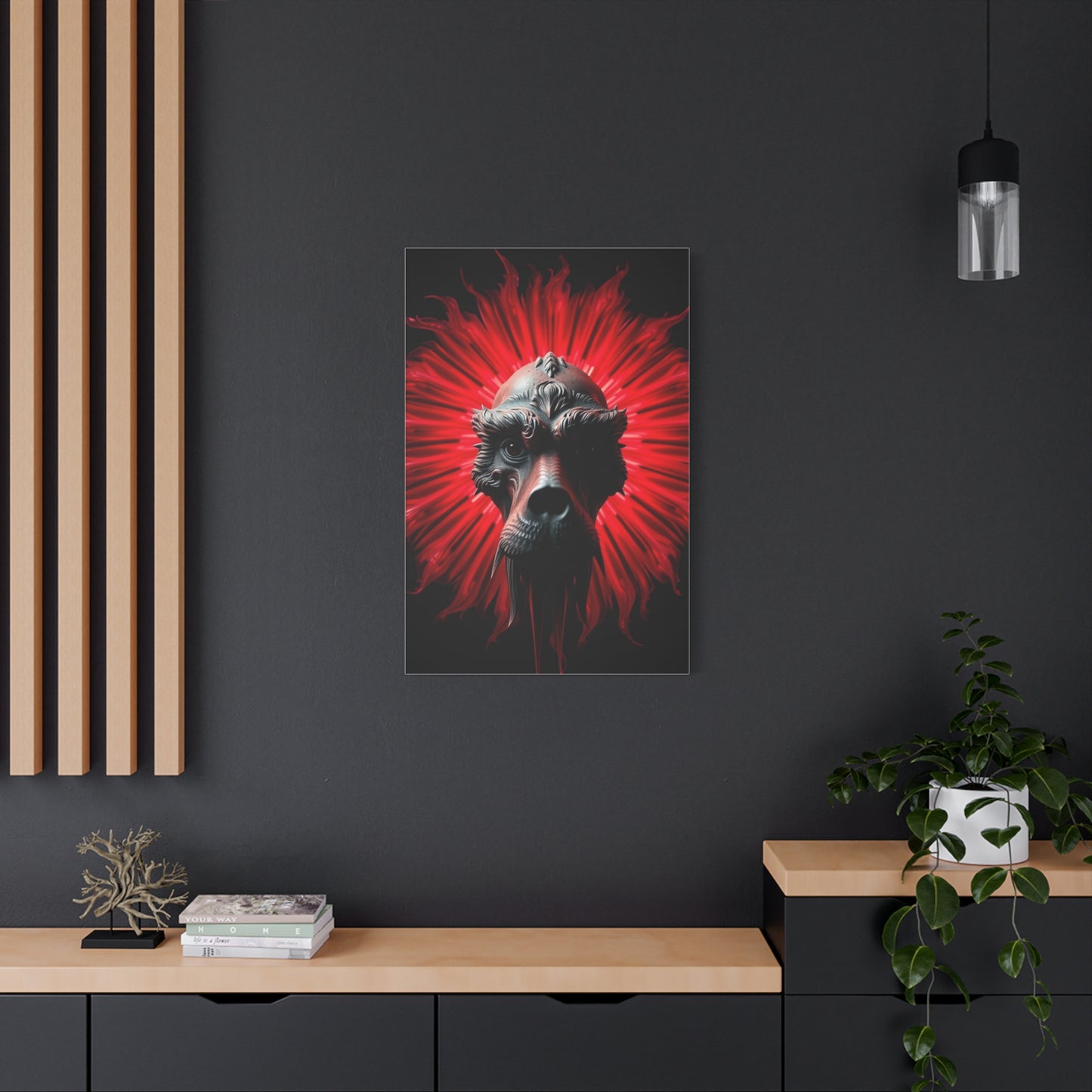 Black, White & Red Art Refined Canvas Wall Art & Canvas Print