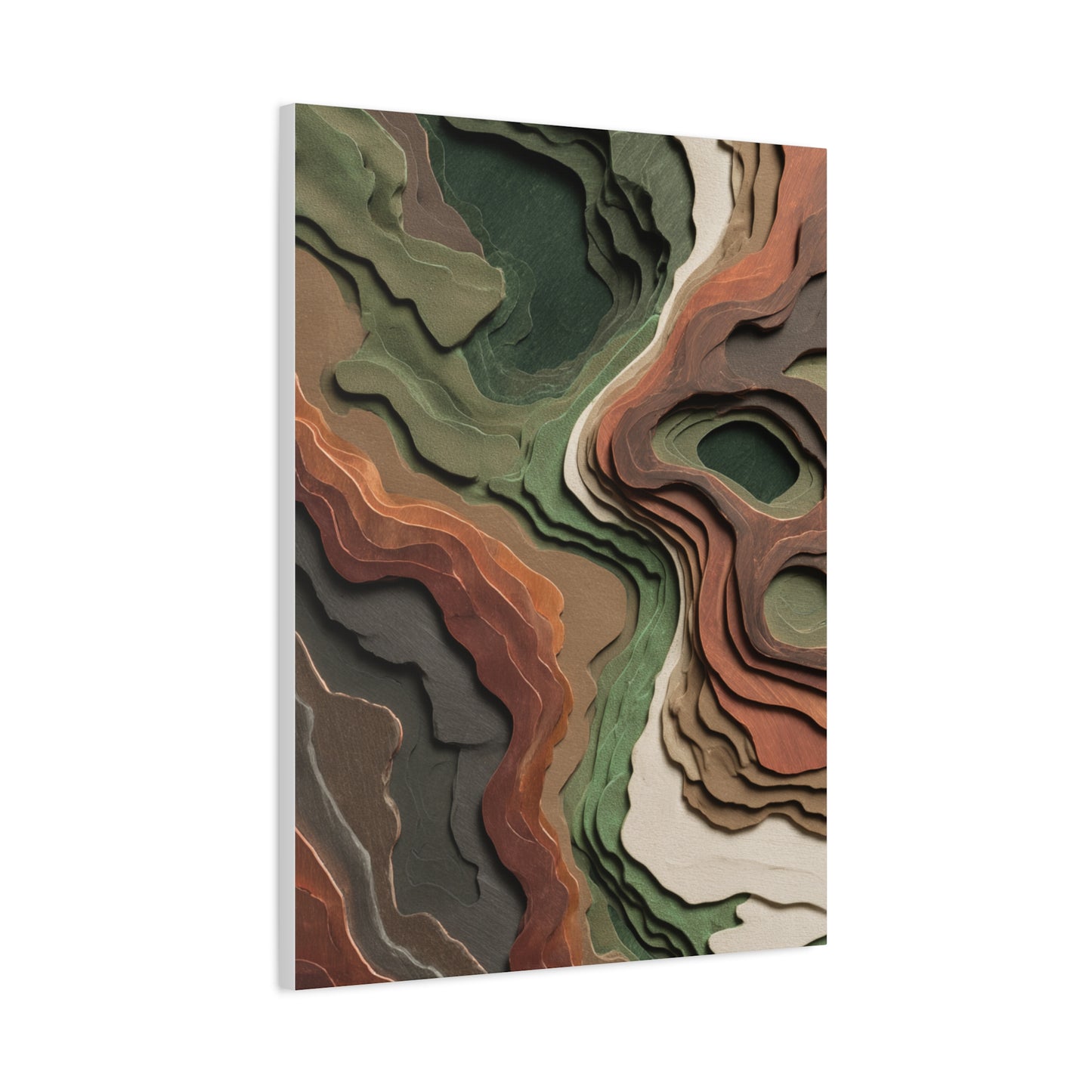Abstract Terrain Inspired Layered Landscape Wall Art & Canvas Print