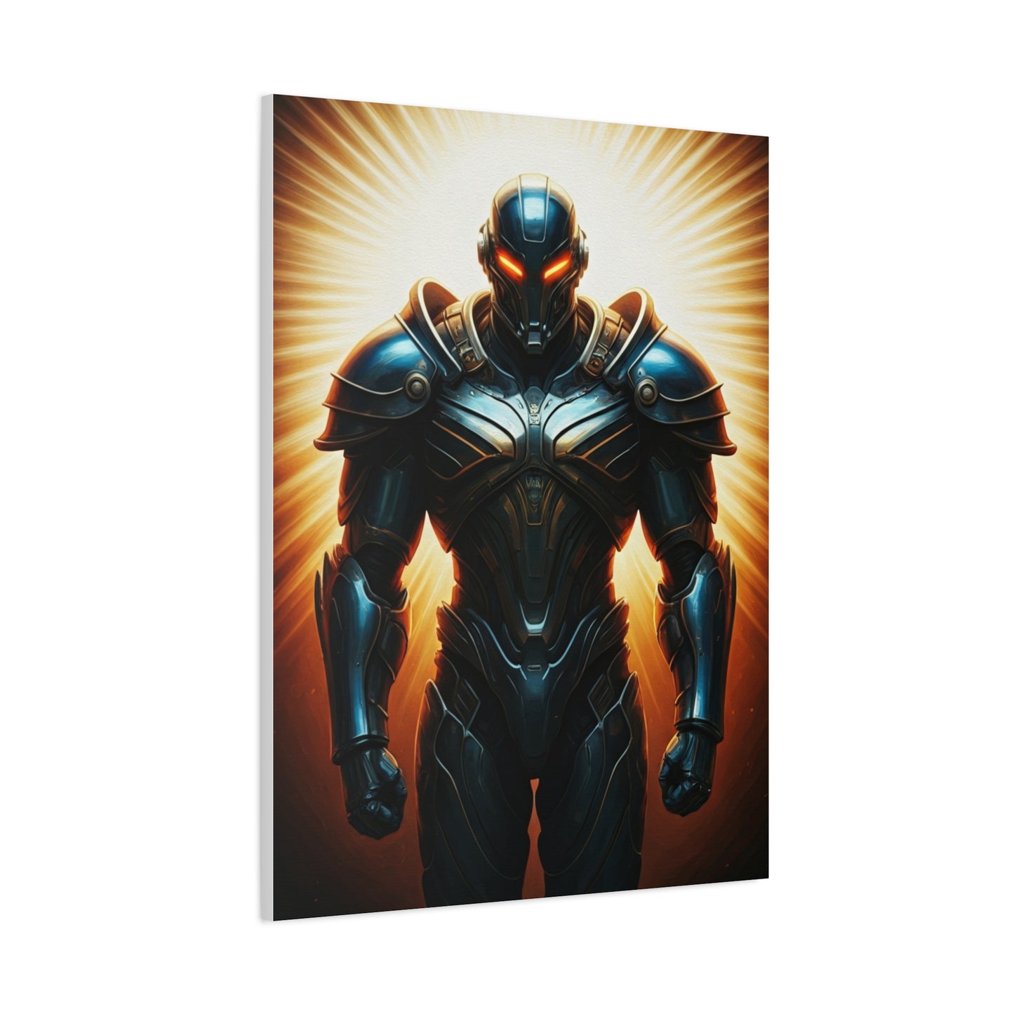 Radiant Cyber Warrior Wall Art & Canvas Print