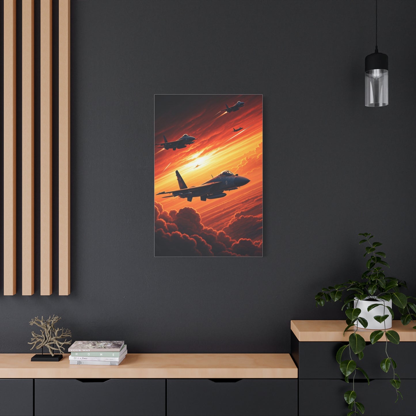 Sunset Squadron Flight Horizon Wall Art & Canvas Prints
