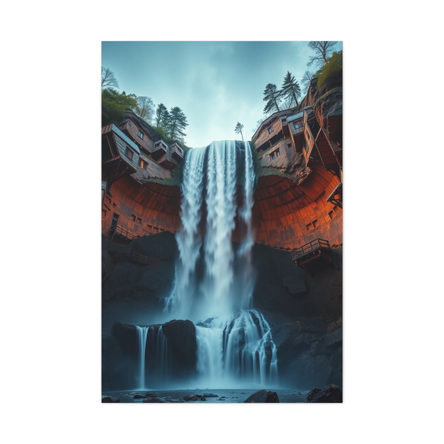 Fragmented Cascade Masterpiece Wall Art & Canvas Print
