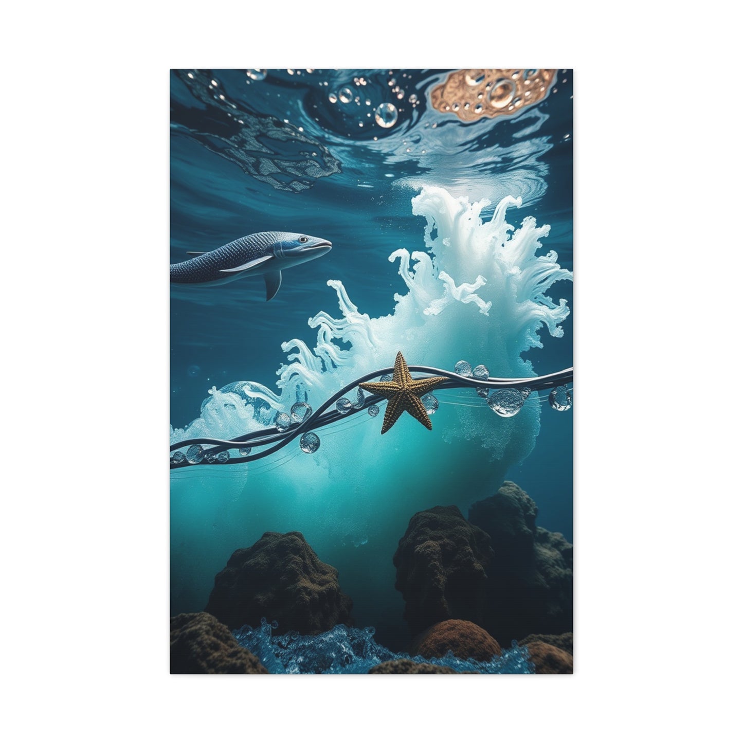 Sapphire Serenity Canvas Wall Art & Canvas Print