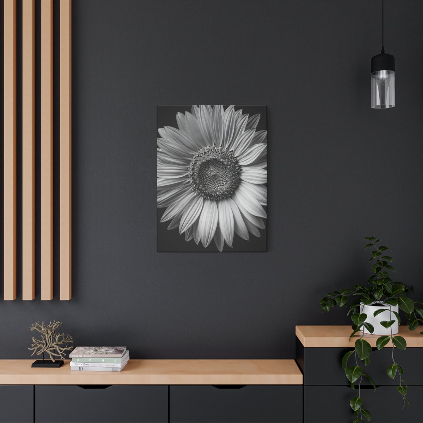 Velvet Orchid Bloom in Monochrome Wall Art & Canvas Prints
