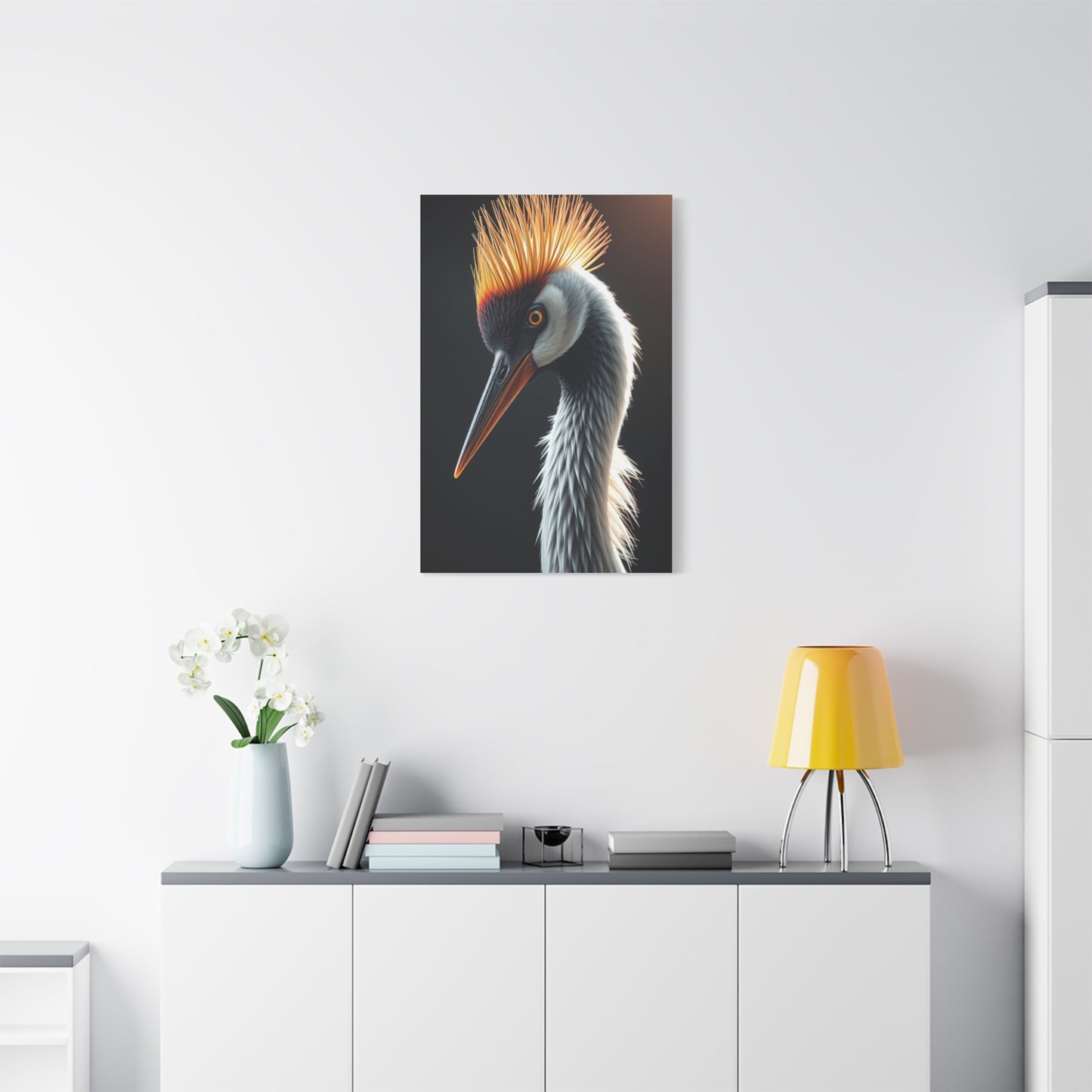 Crane Bird Art Refined Canvas Wall Art & Canvas Print