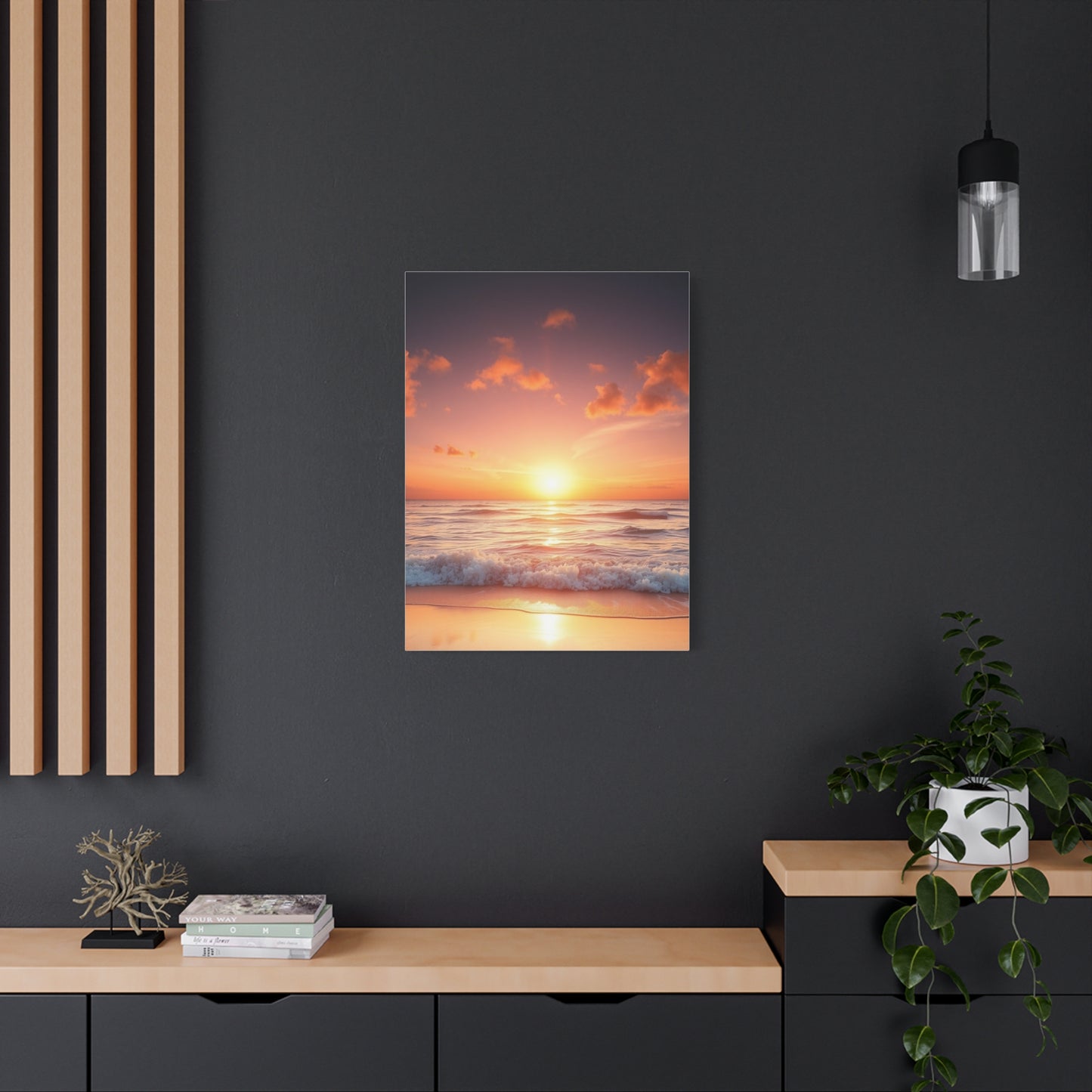 Vision Beach Sunrise and Sunset Art Art Wall Art & Canvas Print
