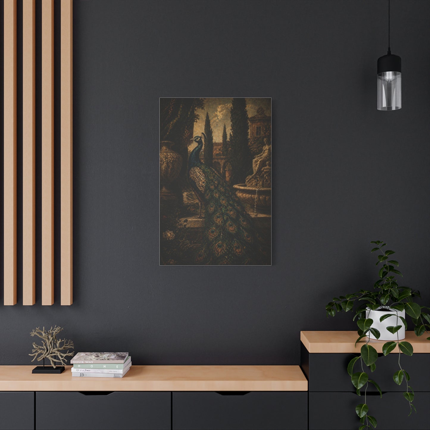 Renaissance Garden Peacock Wall Art & Canvas Print