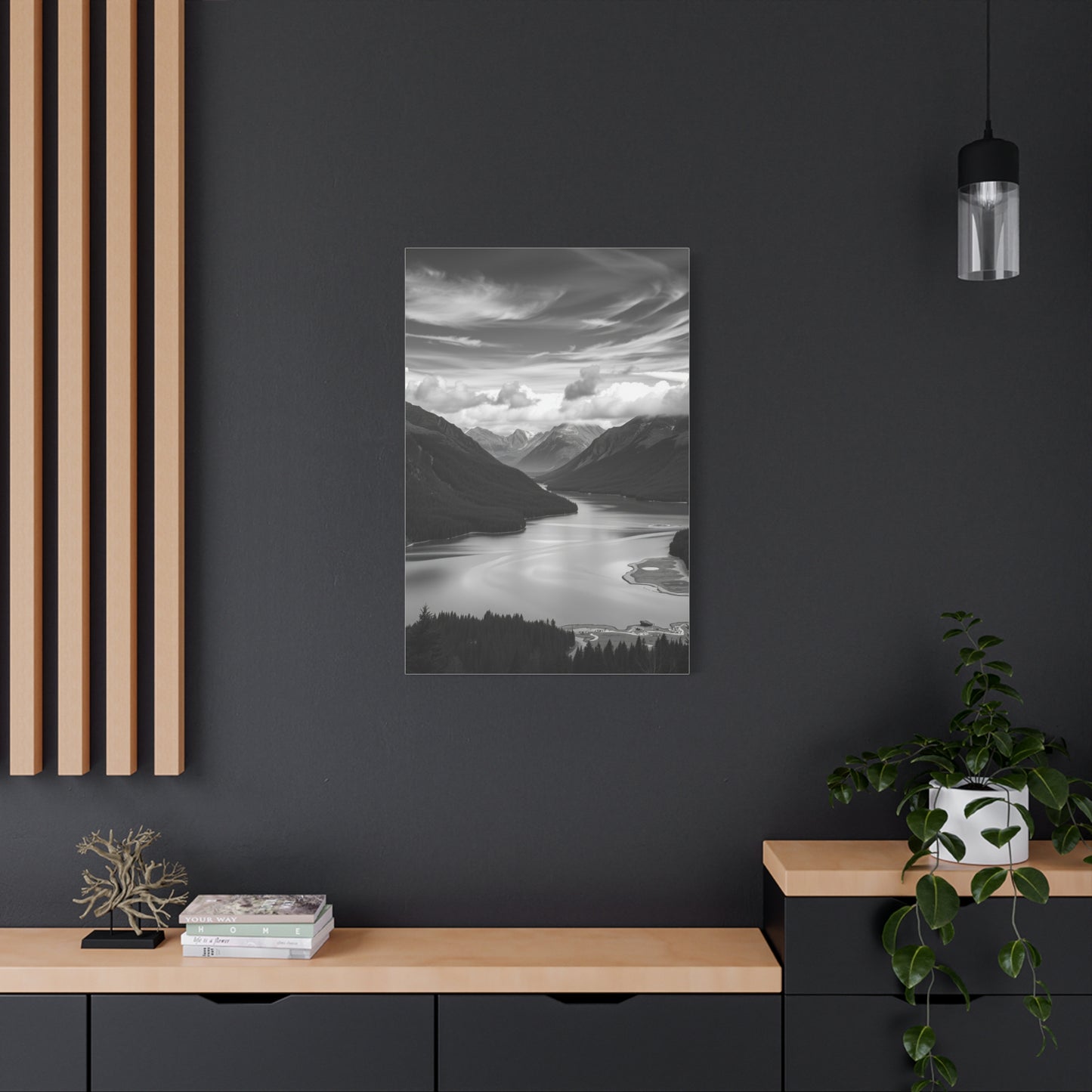 Masterpiece Black & White Scenic Landscapes Art Vision Wall Art & Canvas Print