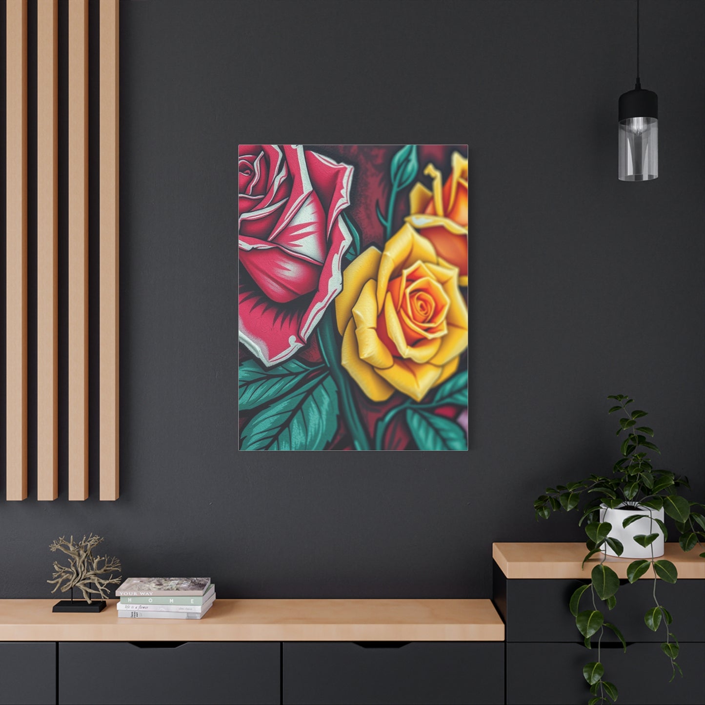 Exquisite Graffiti Blossoms Wall Art & Canvas Print
