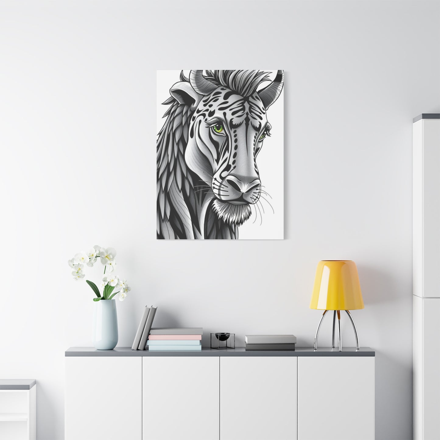 Supreme Black and White Illustrations Art Collection Wall Art & Canvas Print
