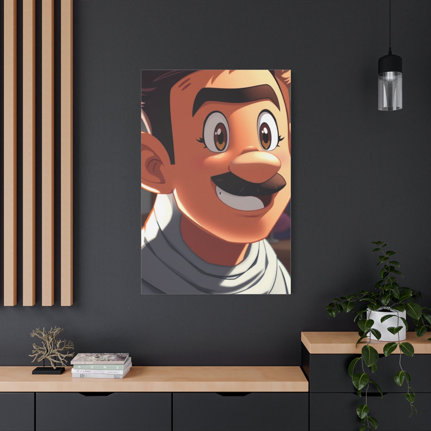 Serene Cartoon Reverie Wall Art & Canvas Print