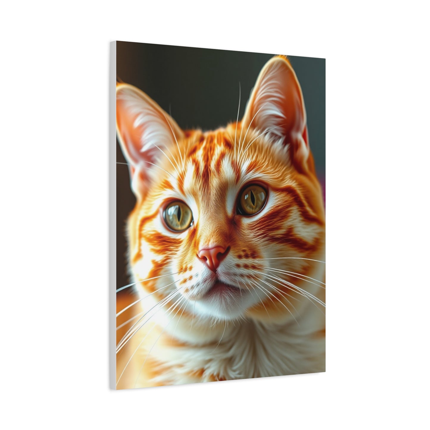 Vision Orange Cat Art Art Wall Art & Canvas Print