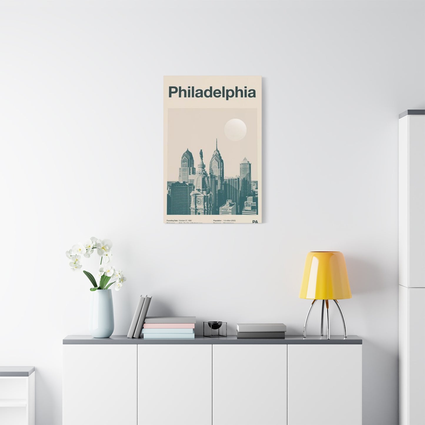 Philadelphia Pennsylvania Skyline Wall Art & Canvas Prints