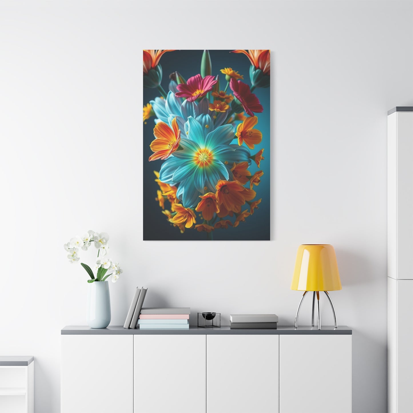 Ornate Flora Profile Wall Art & Canvas Print