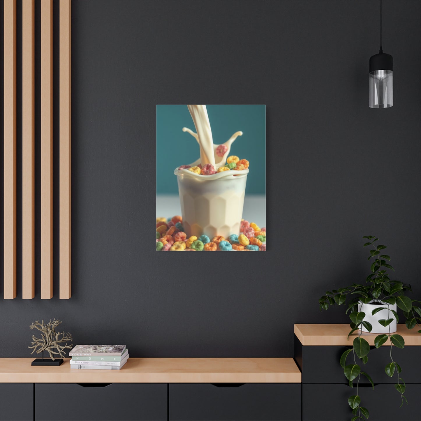 Ethereal Loops in Cream Canvas Wall Art & Canvas Print