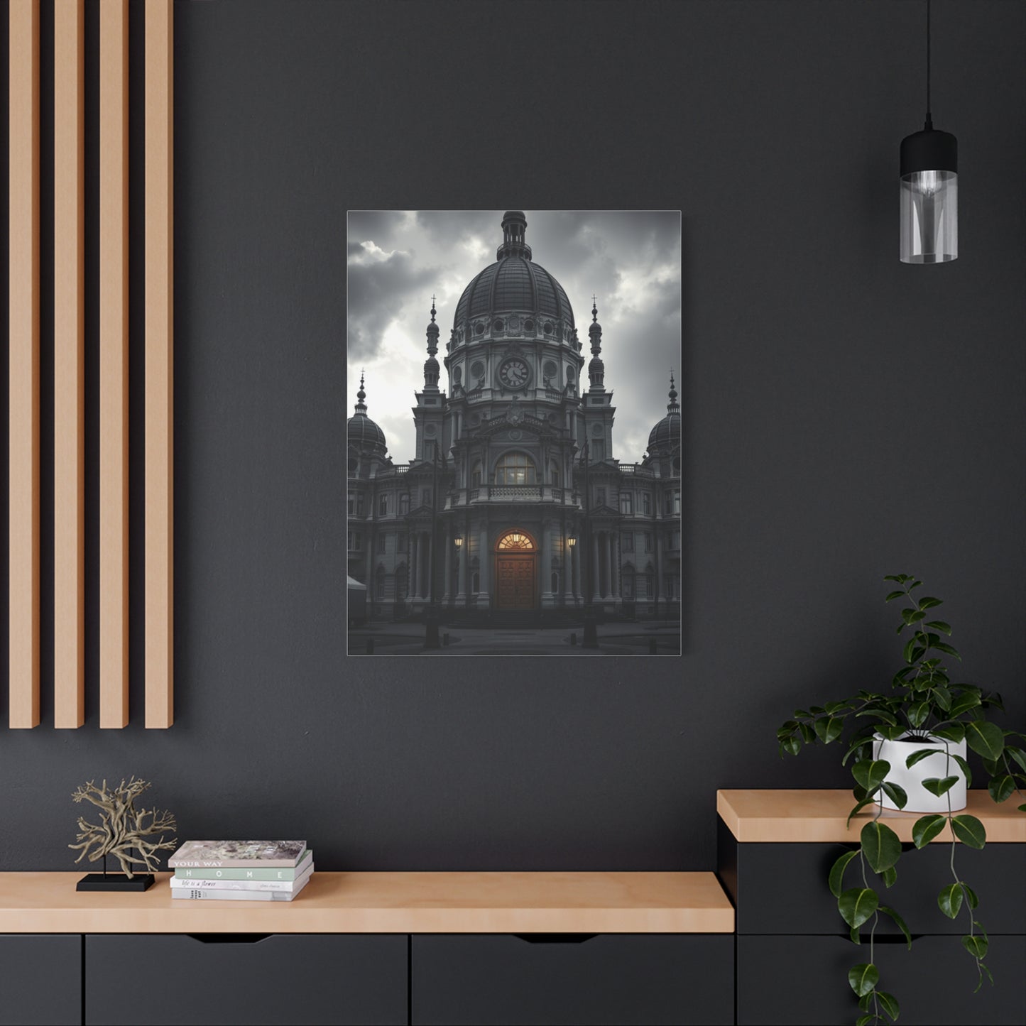 Vision Gray & White Art Art Wall Art & Canvas Print