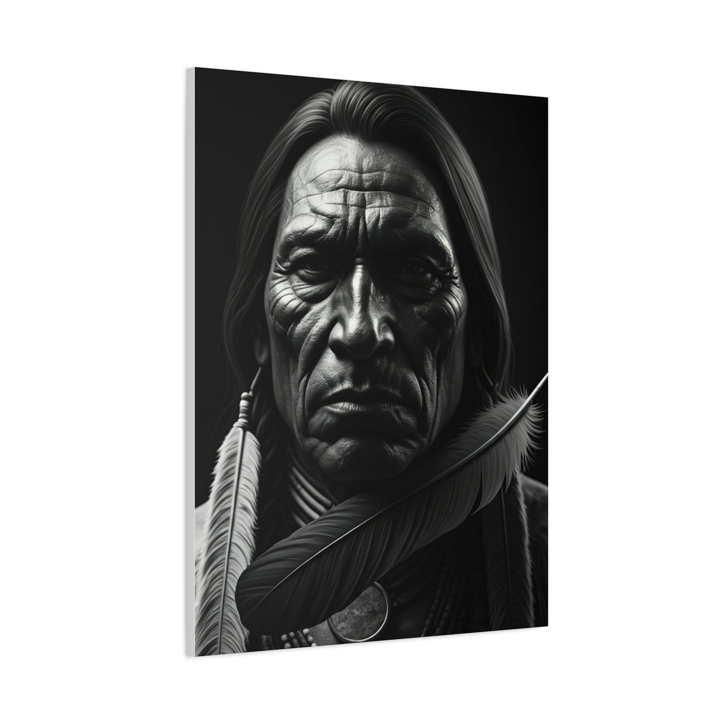 Weathered Resolve Black & White Portrait Wall Art & Canvas Prints