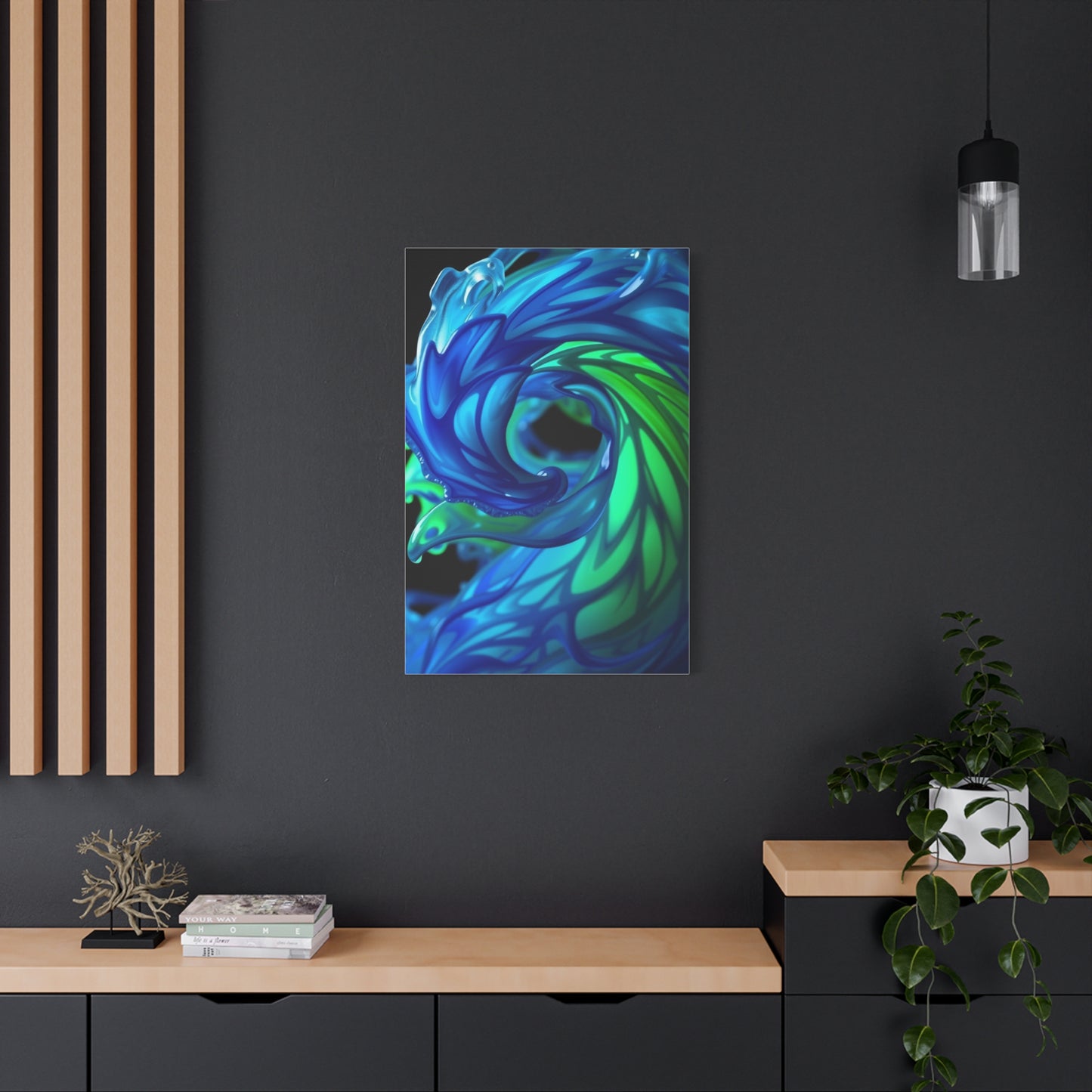 Masterpiece Blue & Green Art Vision Wall Art & Canvas Print