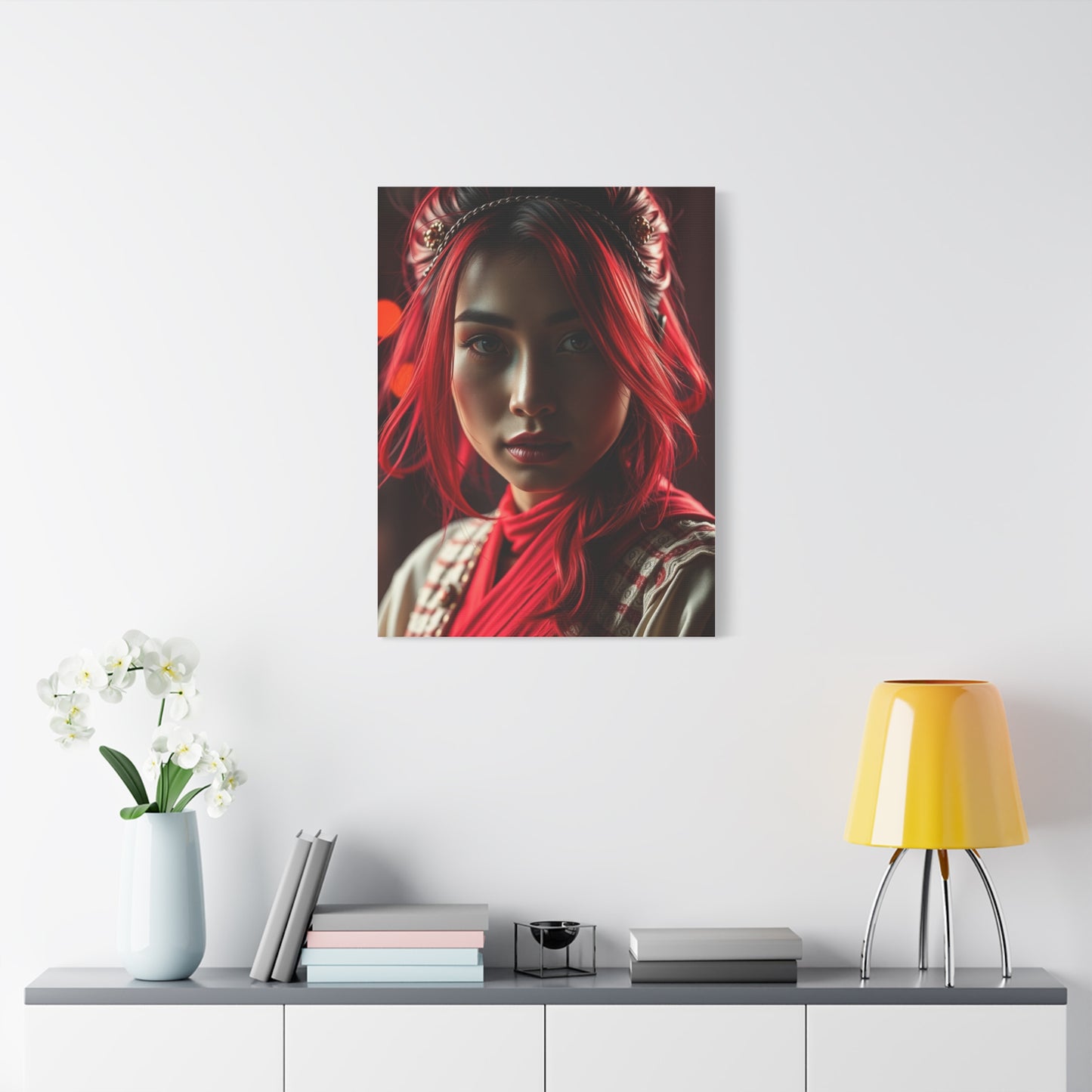 Vermilion Symphony Canvas Wall Art & Canvas Print