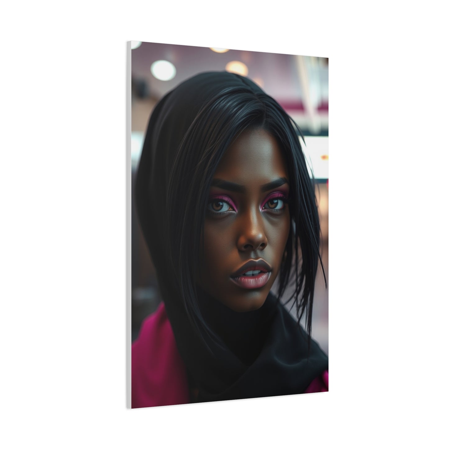 Vision Black & Pink Art Art Wall Art & Canvas Print