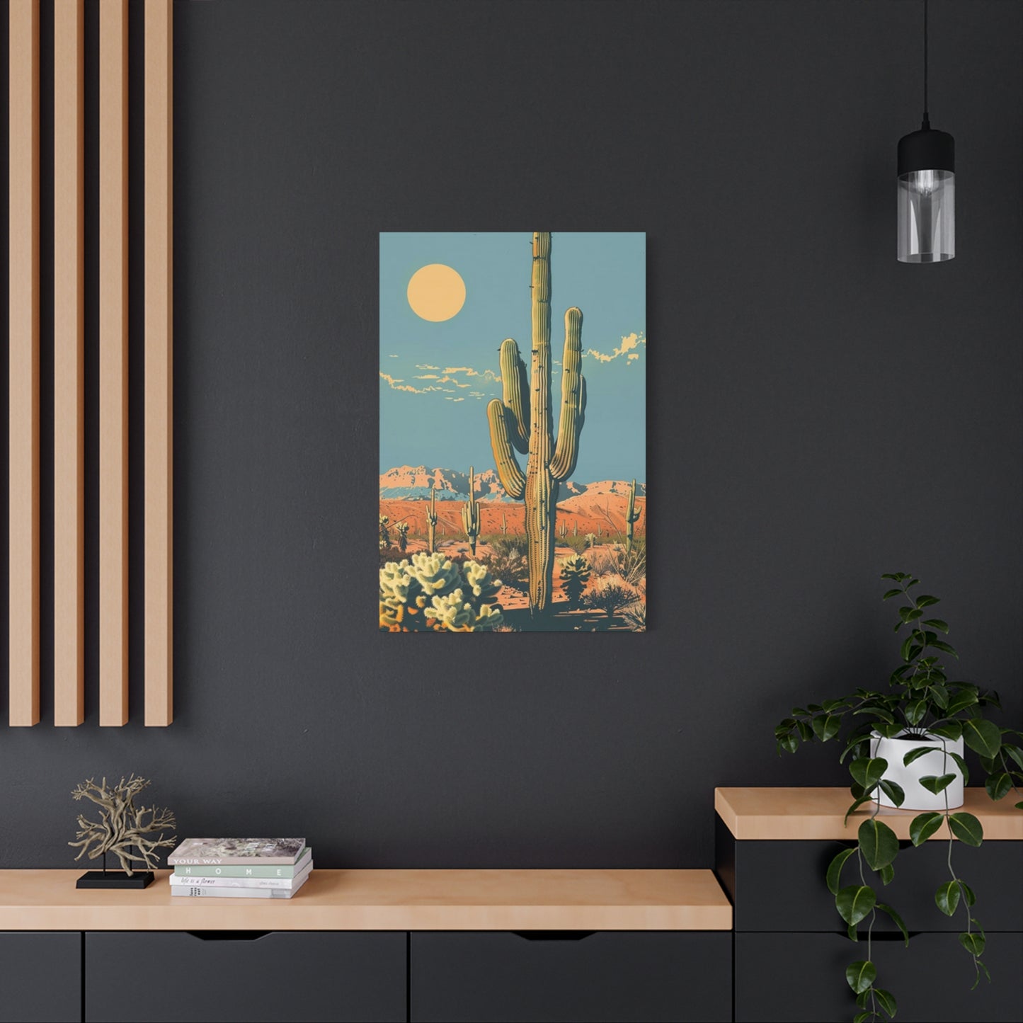 Large Cactus In Desert Wall Art & Canvas Prints