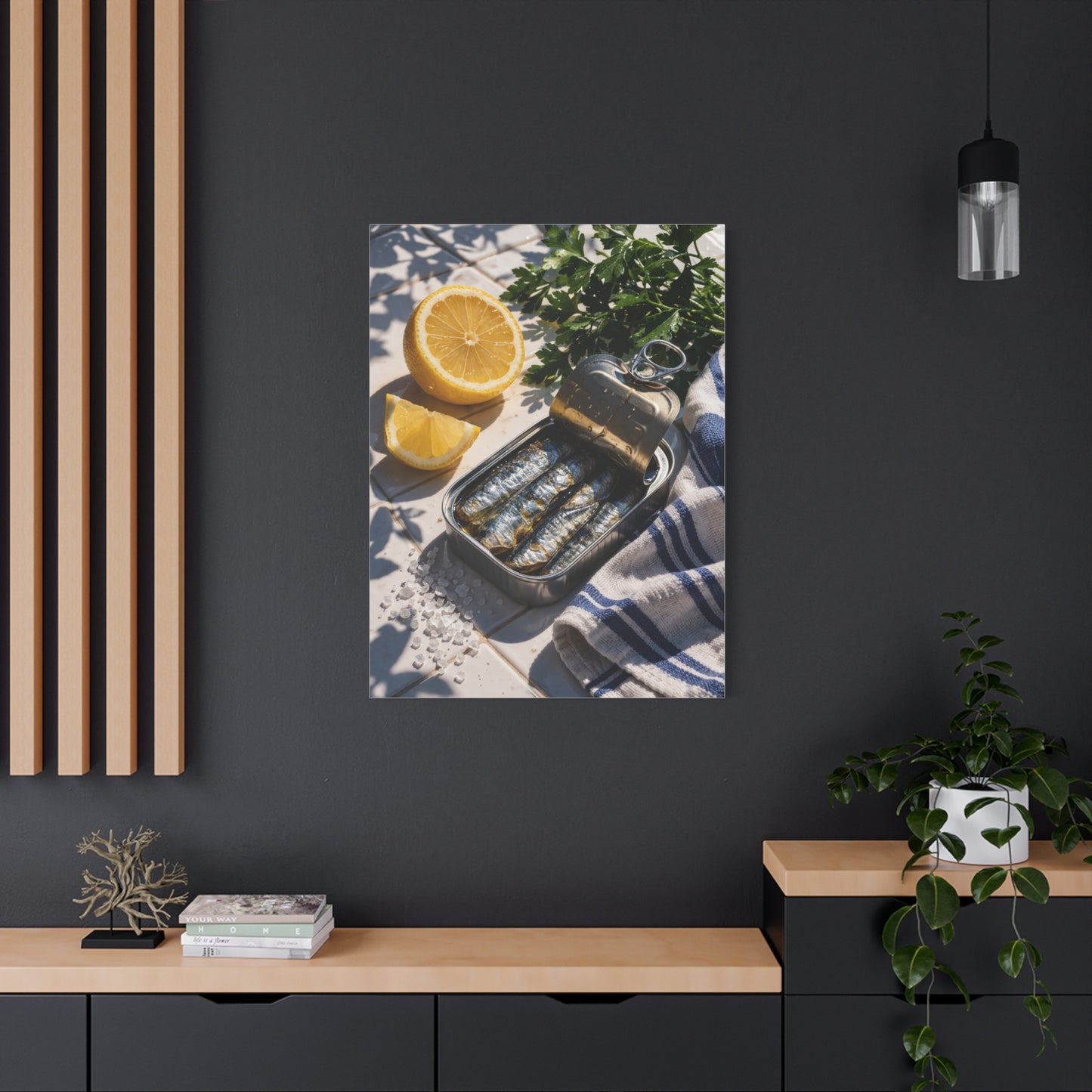 Mediterranean Sardines & Lemon Prep Wall Art & Canvas Print
