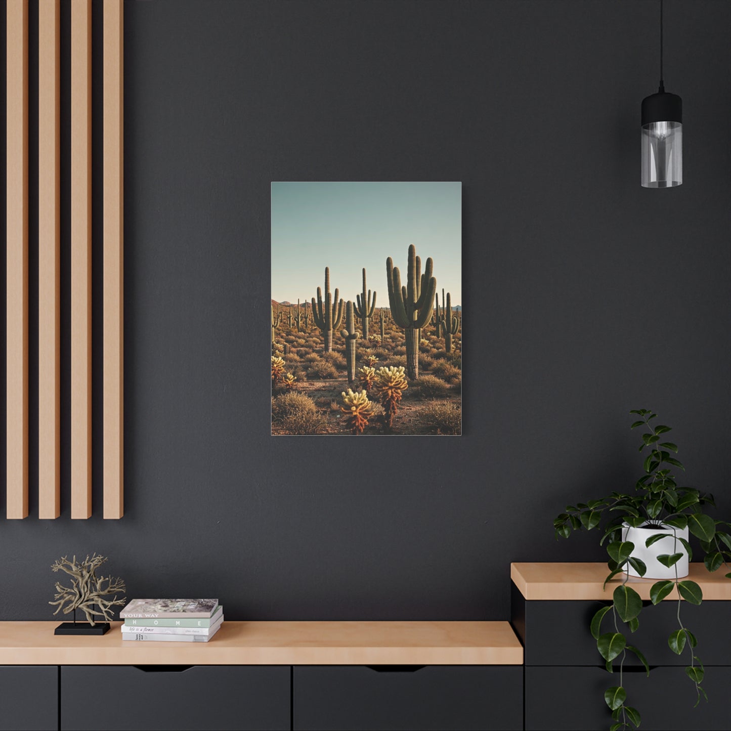 Saguaro Valley Desert Landscape Wall Art & Canvas Prints