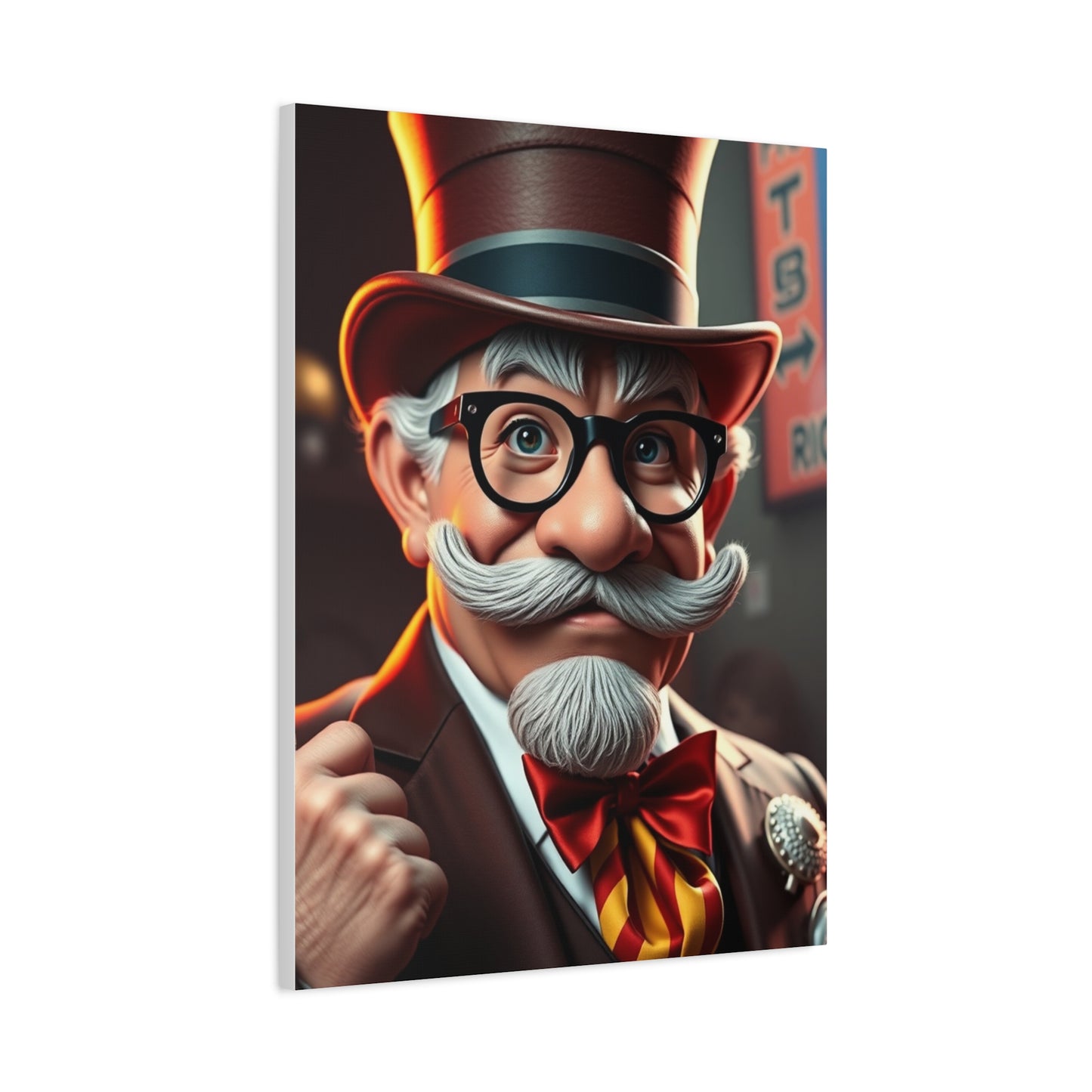 Vision Rich Uncle Pennybags Art Art Wall Art & Canvas Print