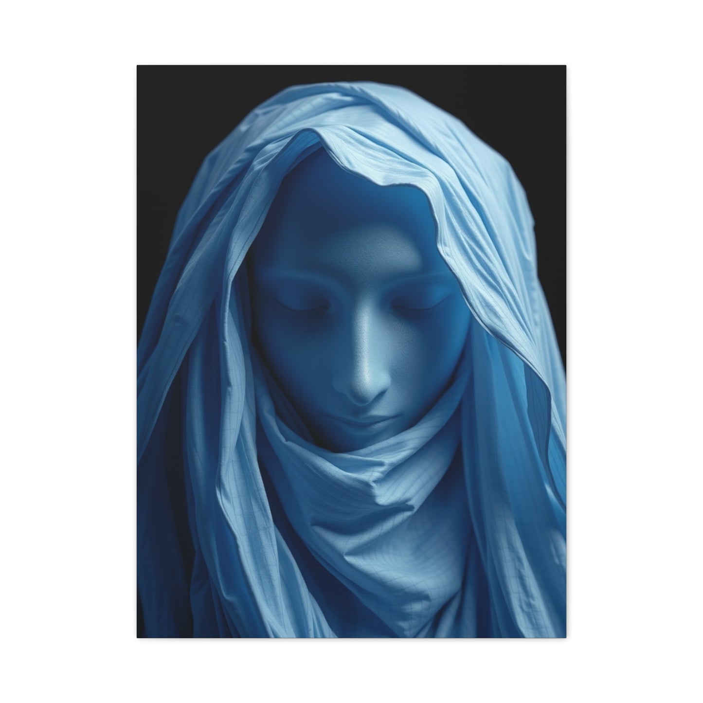 Black, White & Blue Art Luxury Canvas Wall Art & Canvas Print