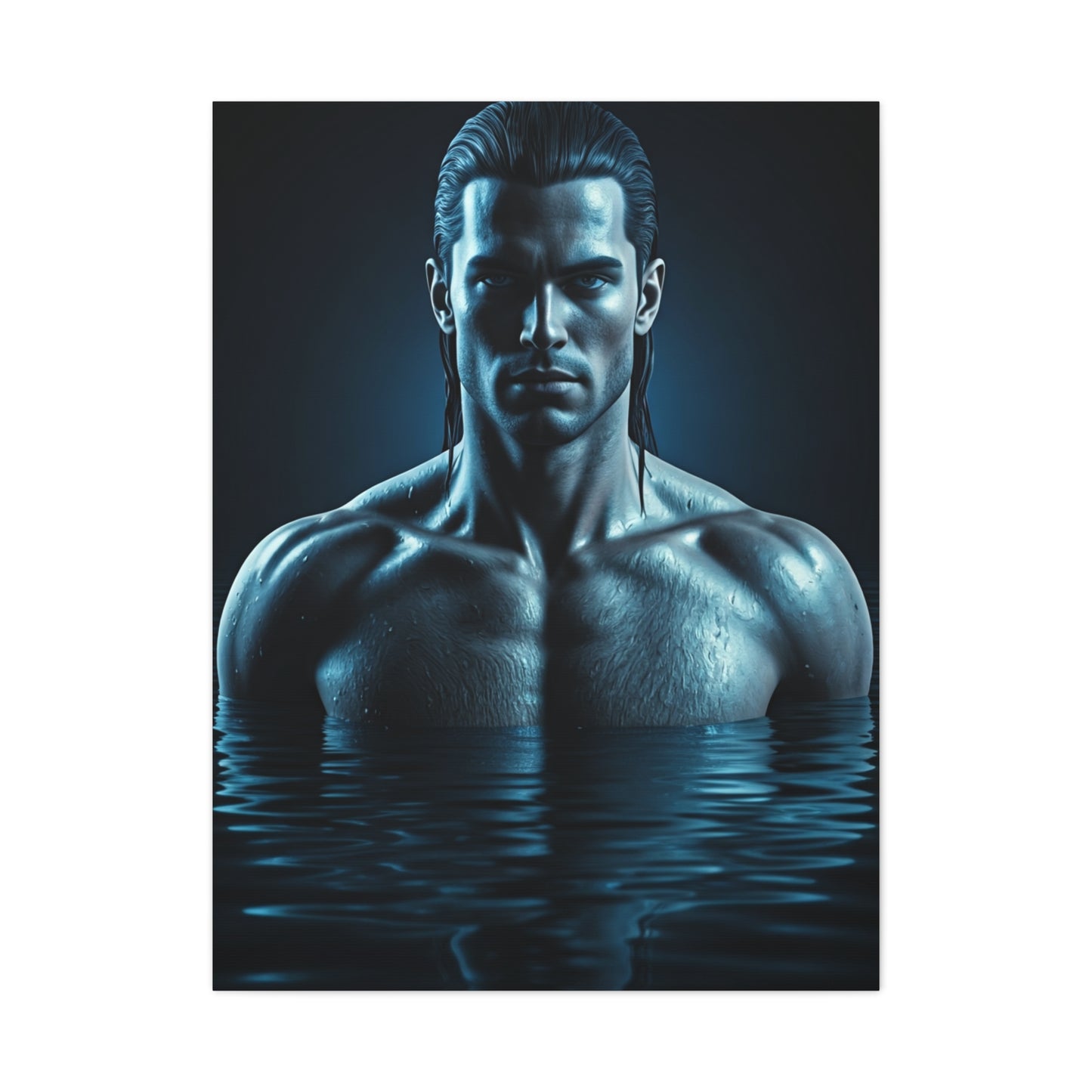 Blue Depth Masculine Form Wall Art & Canvas Prints