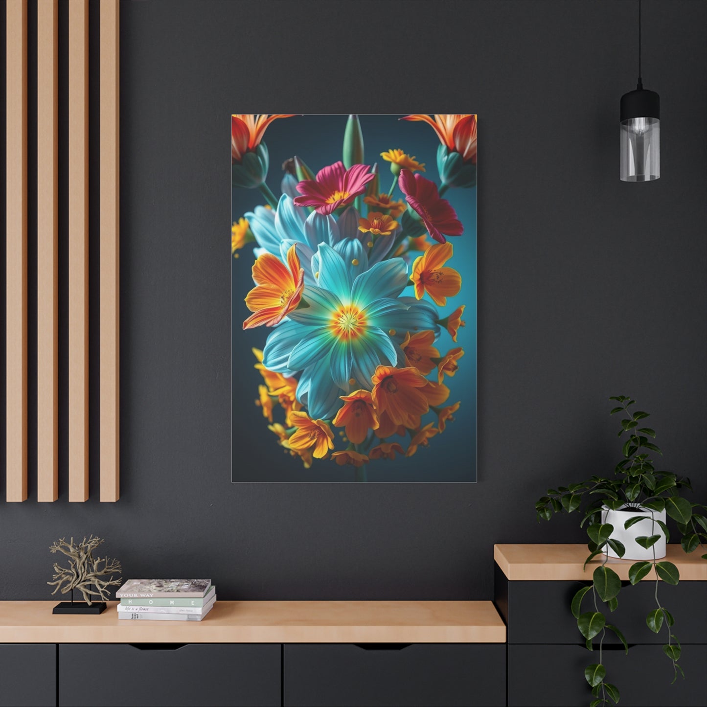 Ornate Flora Profile Wall Art & Canvas Print