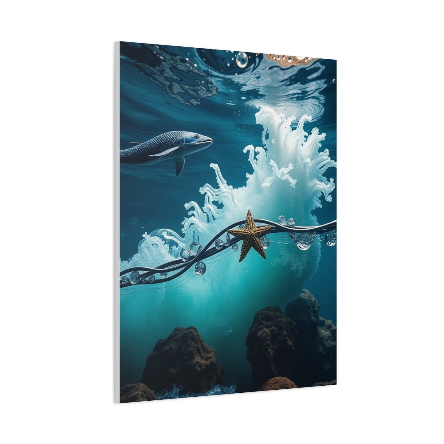 Sapphire Serenity Canvas Wall Art & Canvas Print