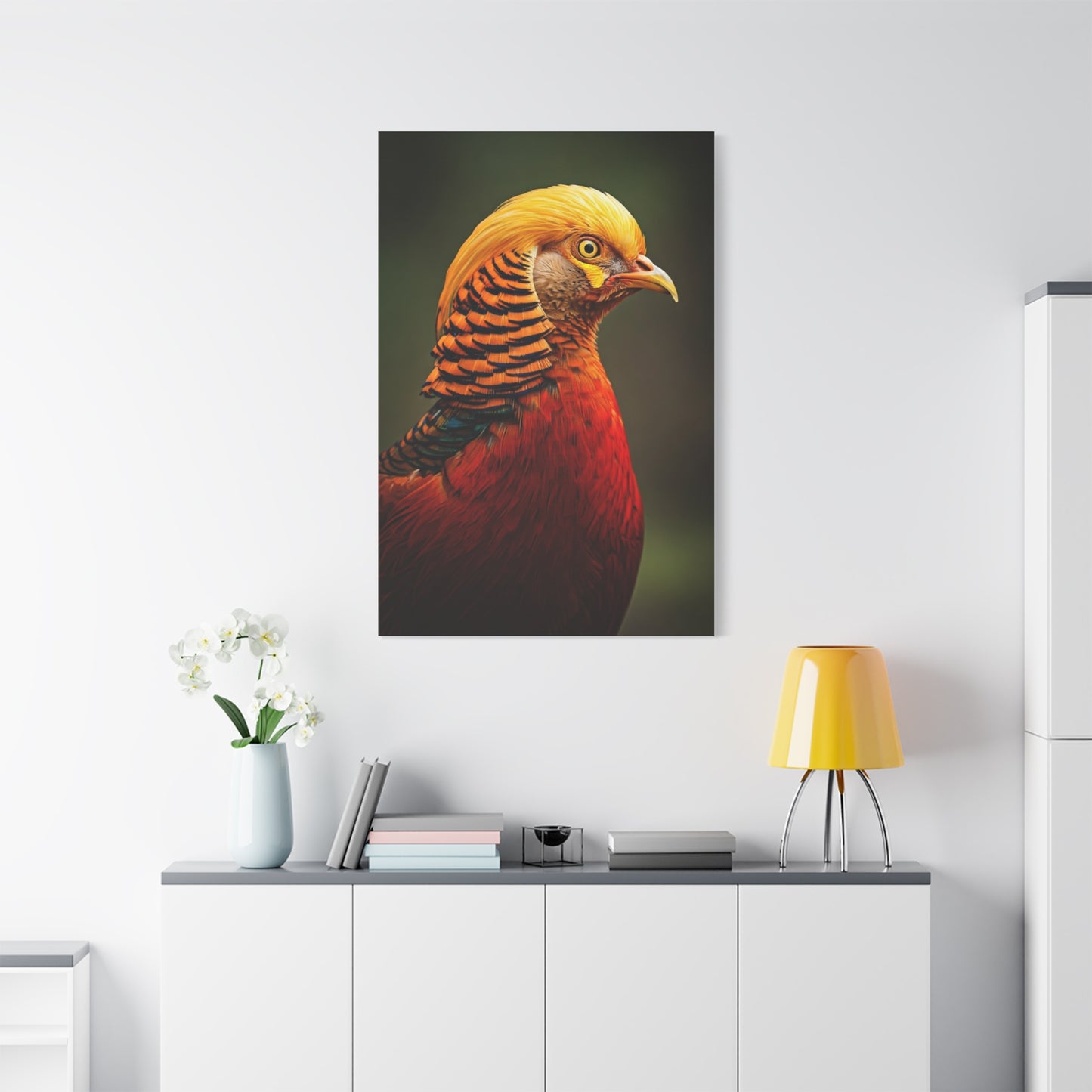 Regal Red Pheasant Portrait Wall Art & Canvas Prints