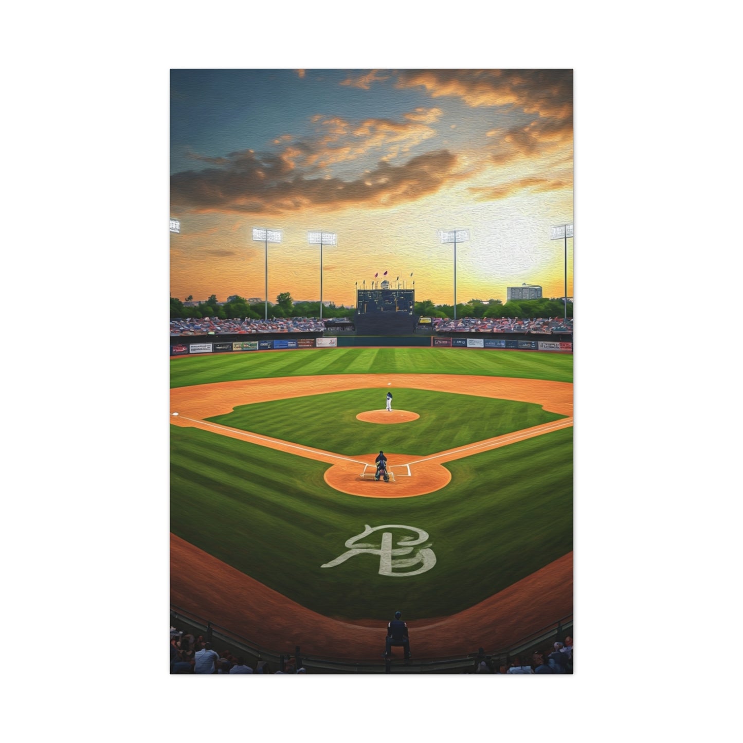 Sunset Baseball Field Peaceful Sports Landscape Wall Art & Canvas Prints