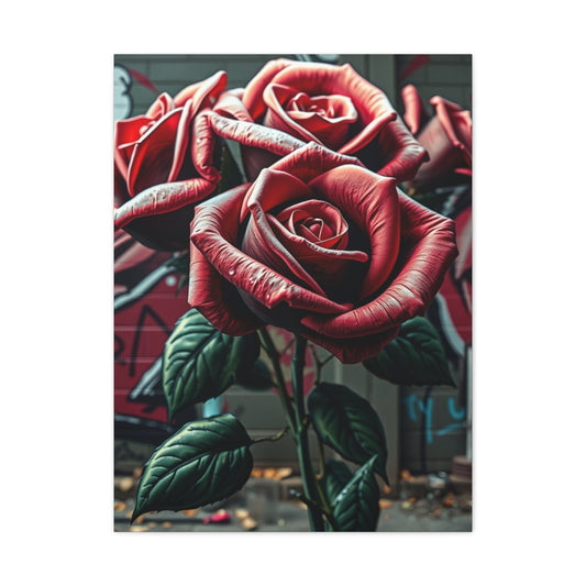 Renaissance Bloom Graffiti Wall Art & Canvas Print