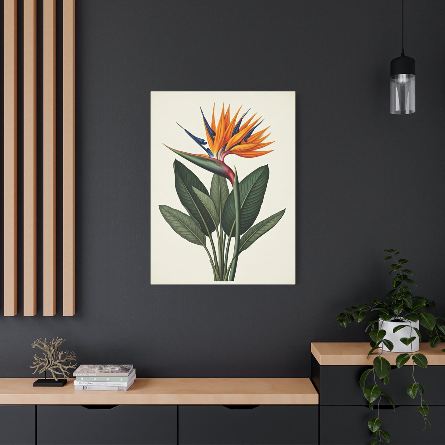 Tropical Bird of Paradise Illustration Wall Art & Canvas Prints
