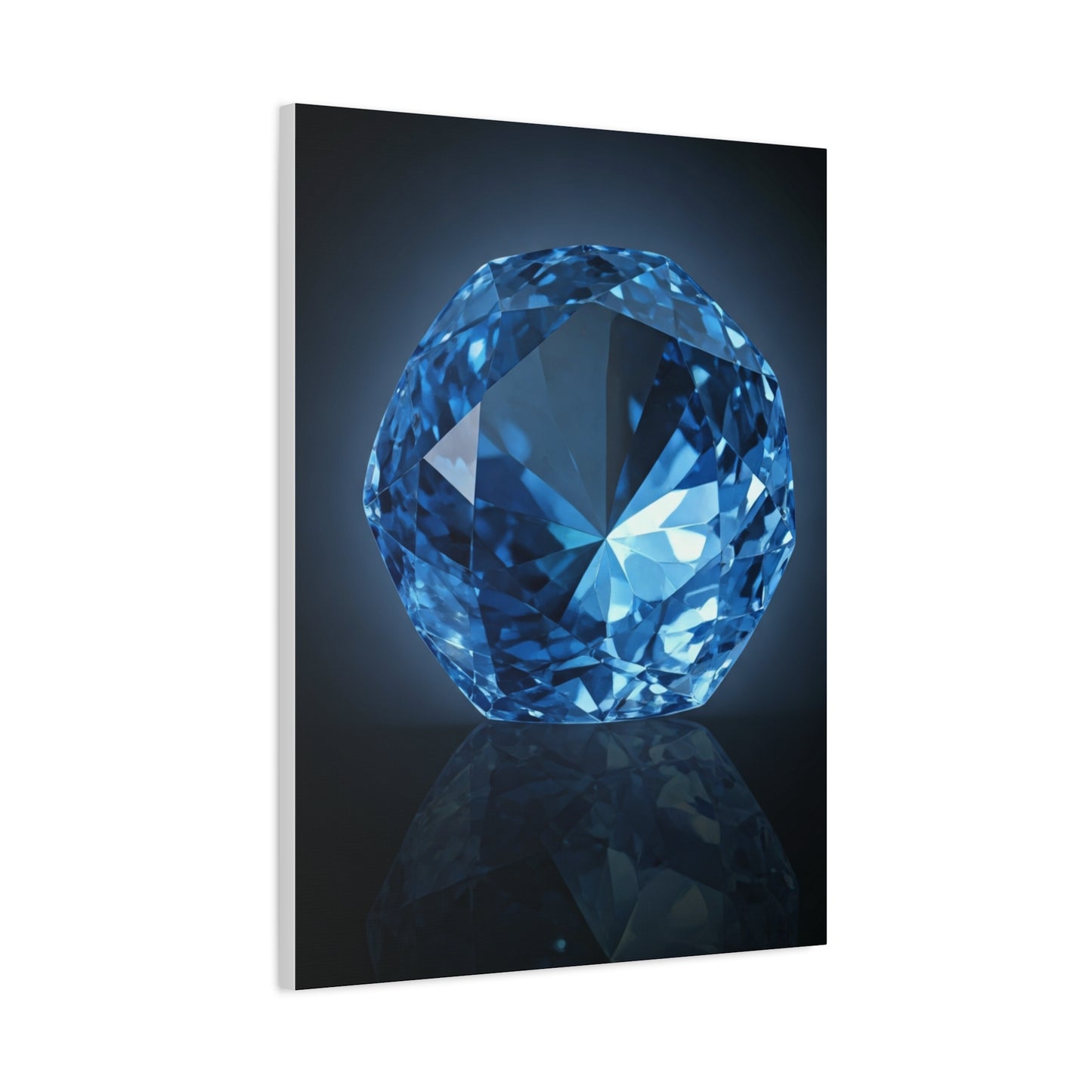 Brilliant Blue Diamond Portrait Wall Art & Canvas Prints