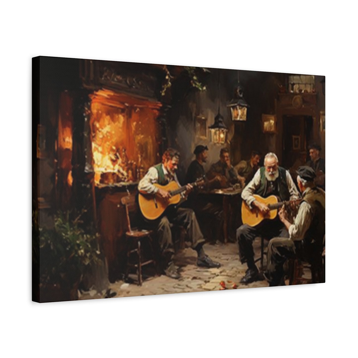 People At Pub & Bar Painting Wall Art & Canvas Prints