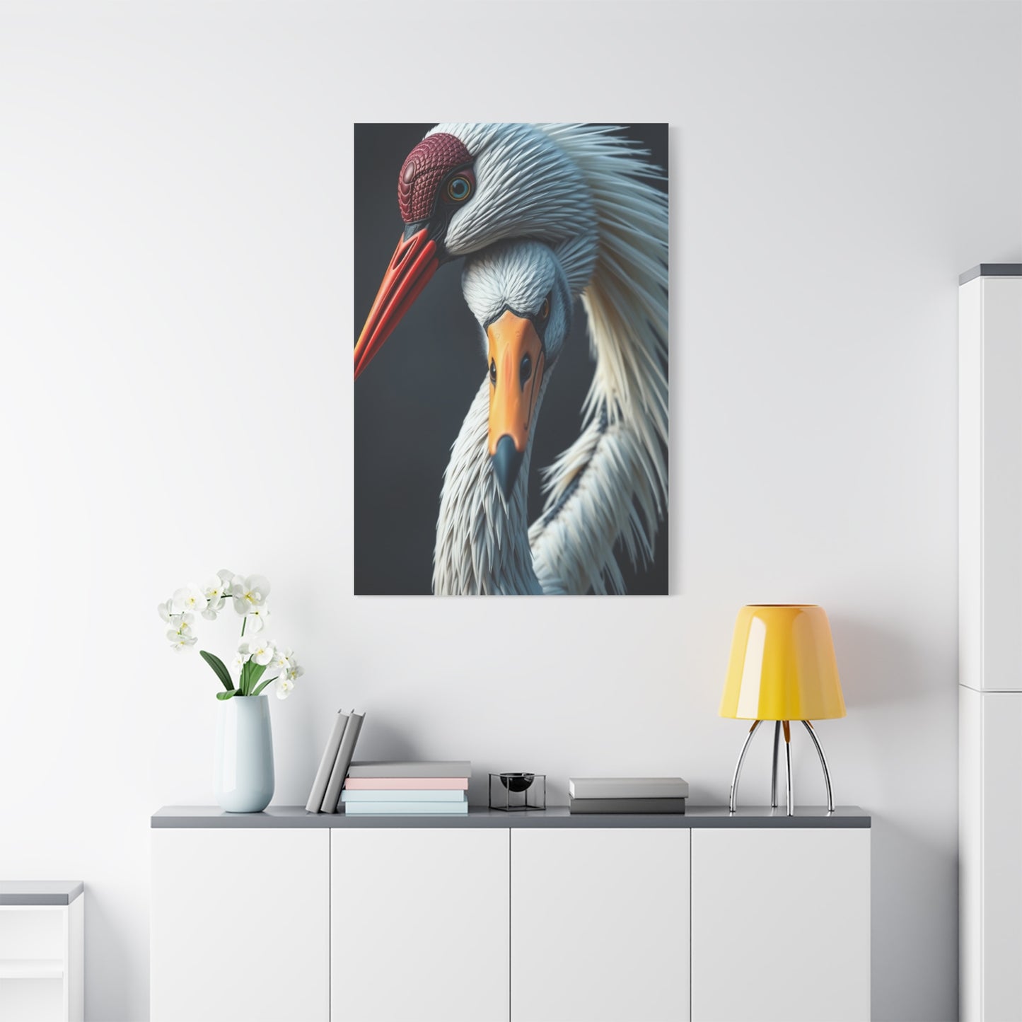 Masterpiece Crane Bird Art Vision Wall Art & Canvas Print