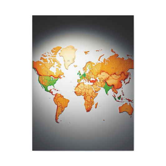Vision World Map Art Art Wall Art & Canvas Print