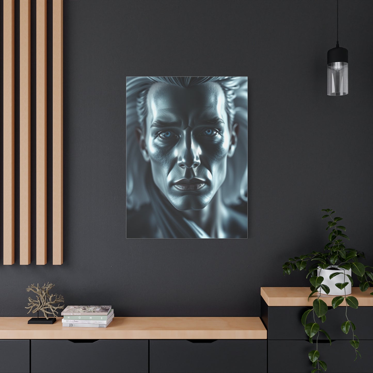 Black, White & Blue Art Supreme Gallery Wall Art & Canvas Print