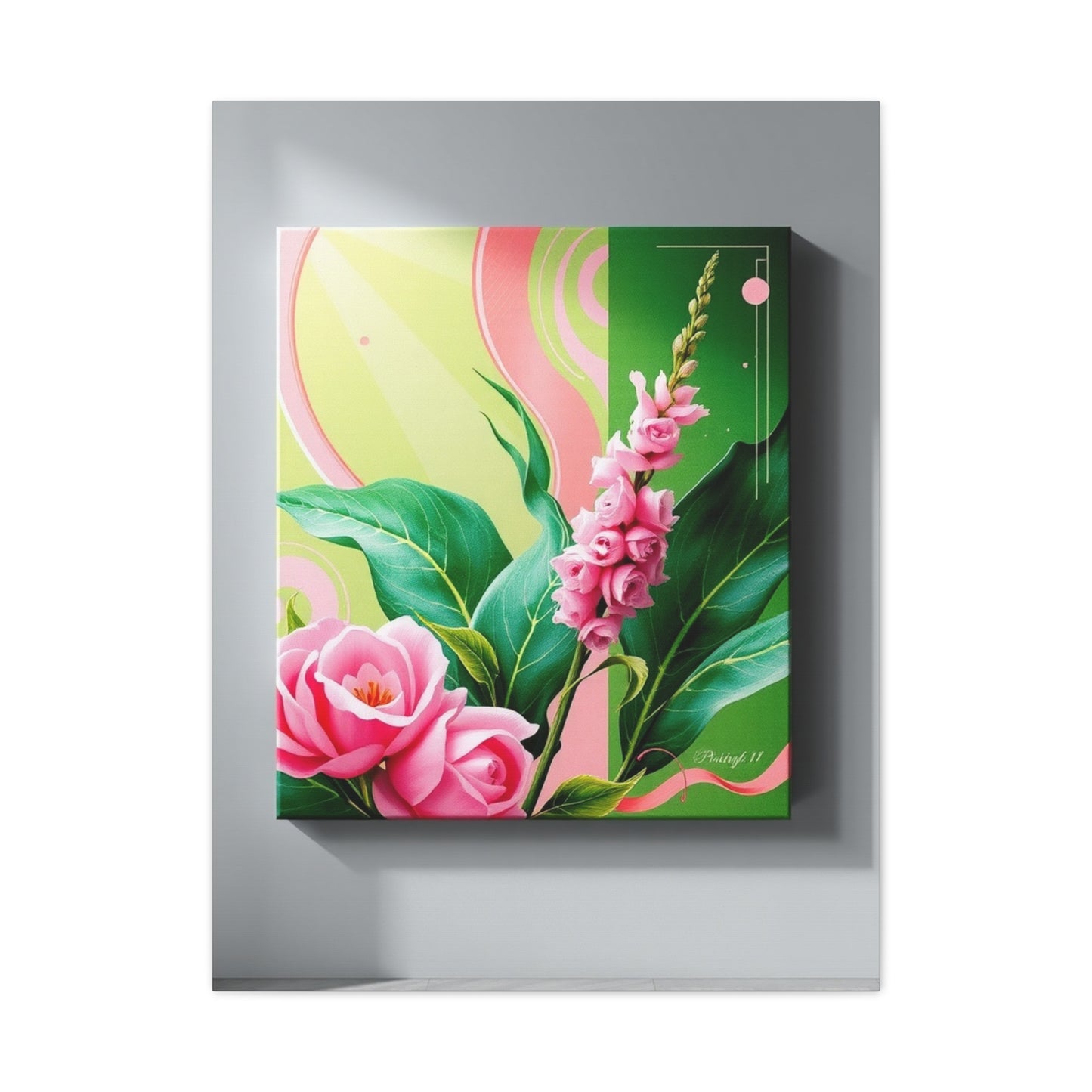 Green & Pink Canvas Art Supreme Gallery Wall Art & Canvas Print