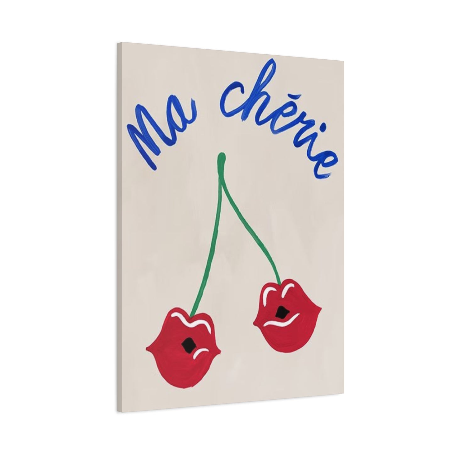 Lips Shaped Cherry Wall Art & Canvas Prints