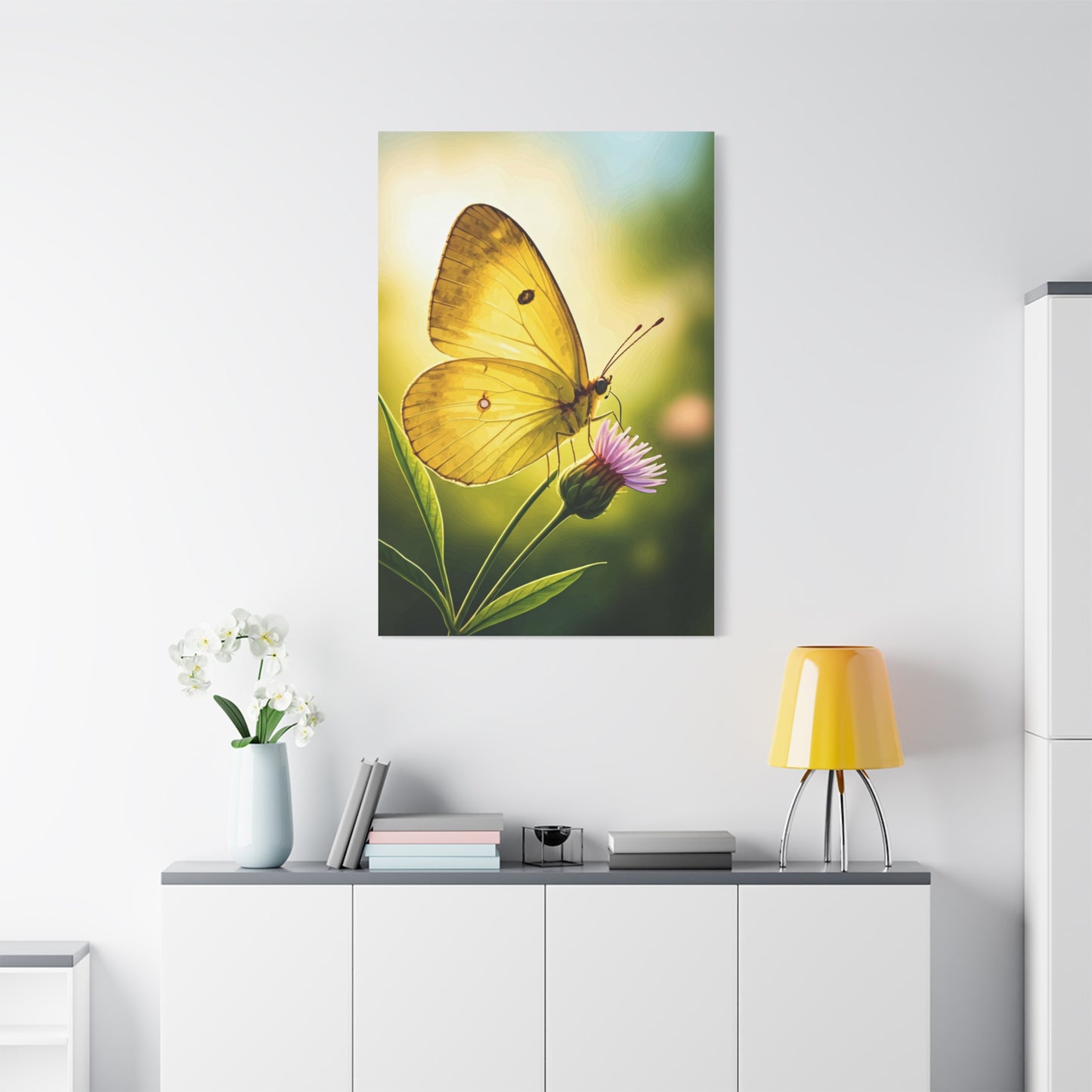Golden Light Butterfly Close-Up Wall Art & Canvas Prints